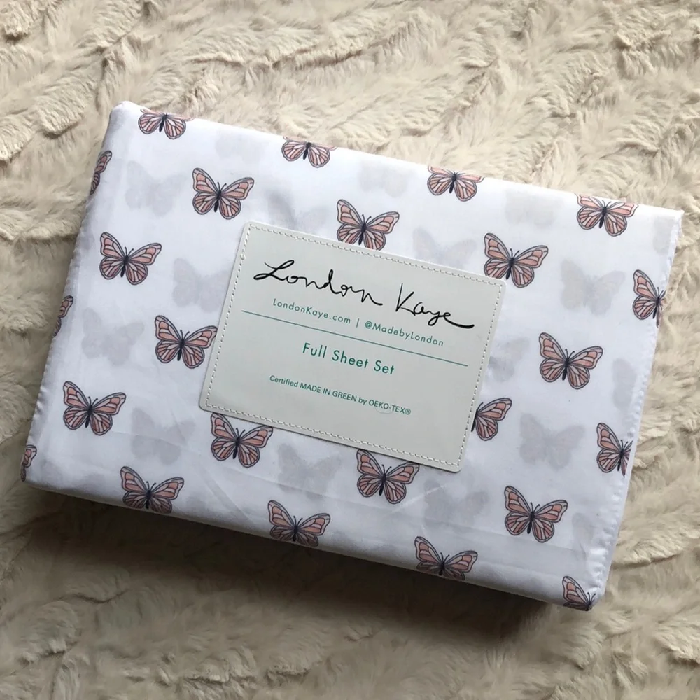 London Kaye Butterfly FULL Sheet Set
